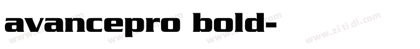 avancepro bold字体转换